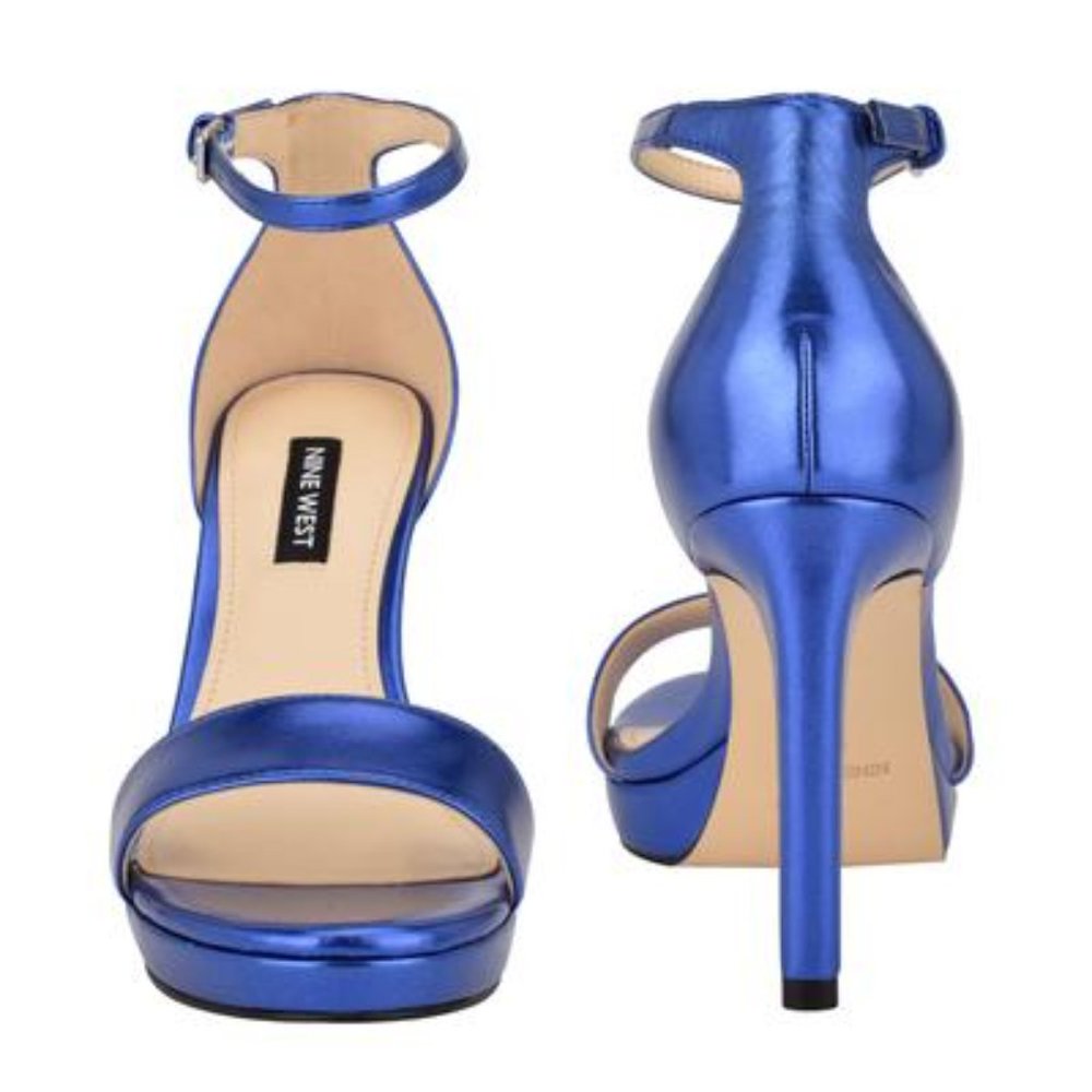 Nine West Blue Edyn Ankle Strap Sandals - Picture 6 of 6